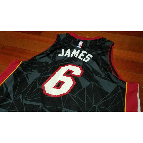 Men's adidas Miami Heat Lebron James NBA Basketball jersey remix prism