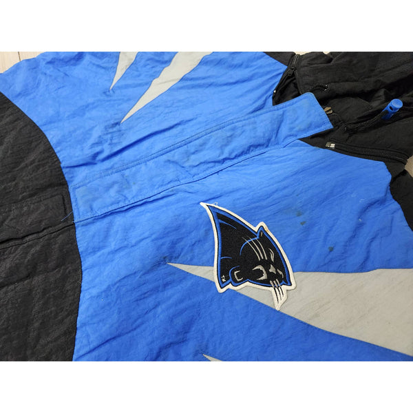 vintage Carolina Panthers Men Jacket Extra Large Black Blue Pro Line Apex One XL