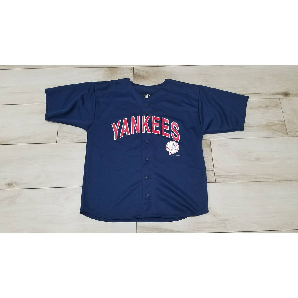 Men's Logo Athletic NYY New York Yankees MLB Baseball  jersey L