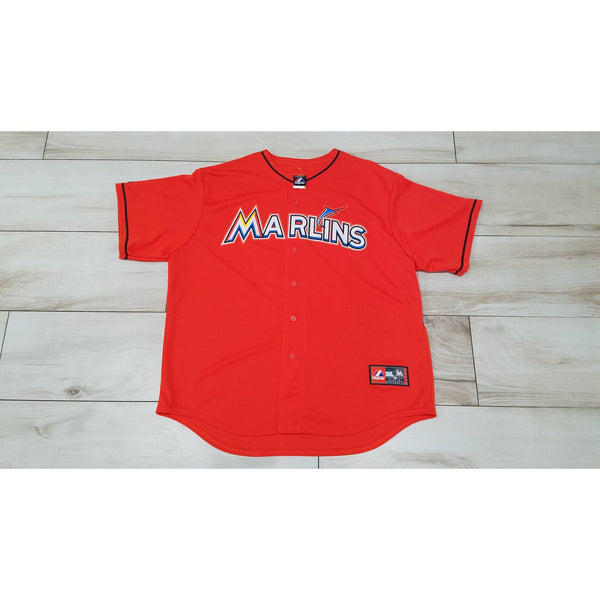 Men's Majestic Miami Marlins MLB Baseball jersey old logo size 2XL