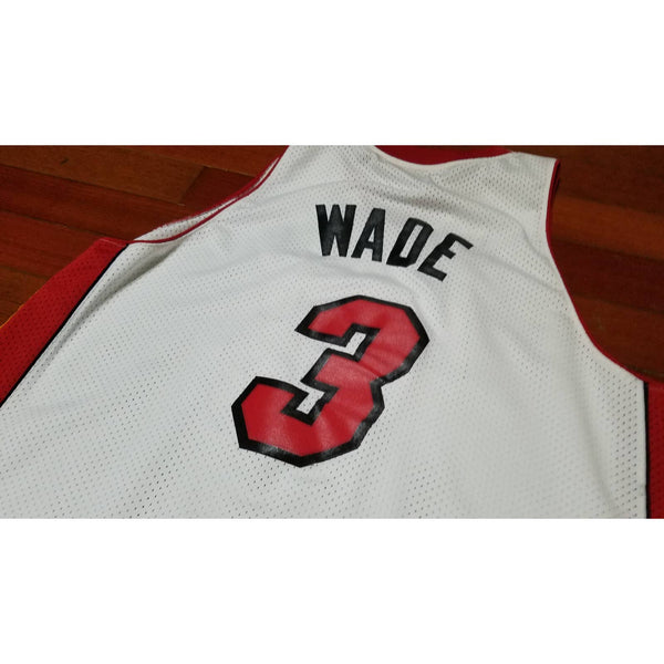 Men's Adidas Miami Heat Dwyane Wade White NBA Basketball jersey