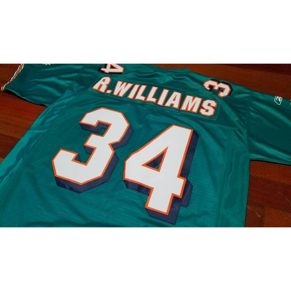 vtg Mens Reebok Miami Dolphins Ricky Williams NFL football jersey