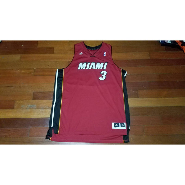 Men's Adidas Miami Heat Dwyane Wade gray NBA Basketball jersey