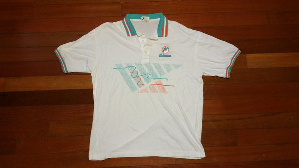 MENS - vtg Miami Dolphins polo shirt sz L