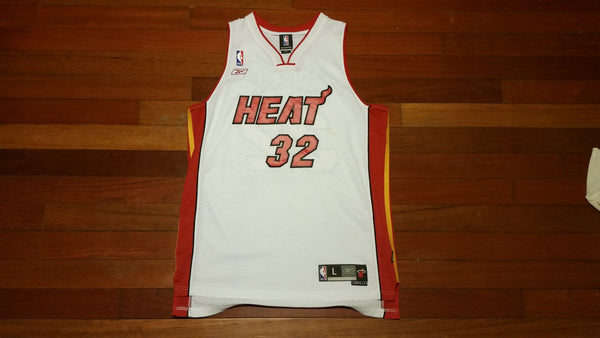 MENS - Worn Reebok Miami Heat Shaq Oneal jersey sz L