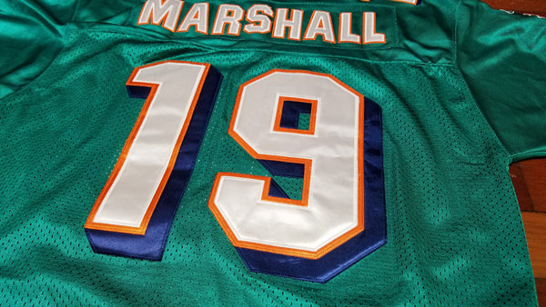 MENS - Worn Reebok Miami Dolphins Marshall Jersey sz 52