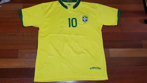 MENS - Worn Brazil ronaldinho soccer jersey sz 5