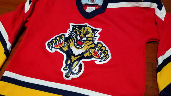 KIDS - Worn vtg FL Panthers  Hockey jersey sz S