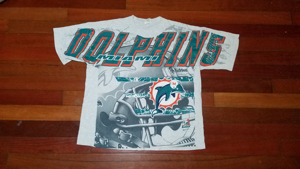 LARGE - vtg Miami Dolphins Riddell graphic shirt