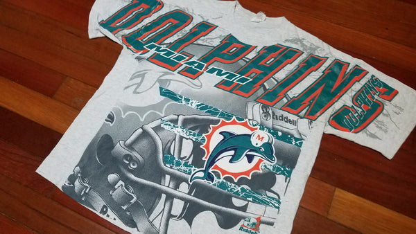 LARGE - vtg Miami Dolphins Riddell graphic shirt
