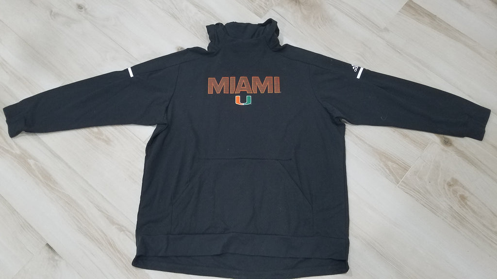 MENS - Worn vtg Adidas Miami Hurricanes hoodie sz XL