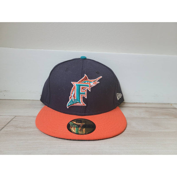 Vintage Miami Marlins MLB baseball fitted cap mens size 8 florida