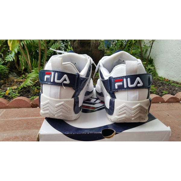 Mens Fila Grant Hill 2 GH2 low basketball sneakers white navy